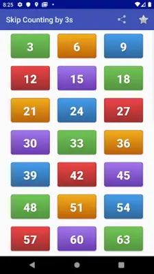 Skip Counting for Kids android App screenshot 0